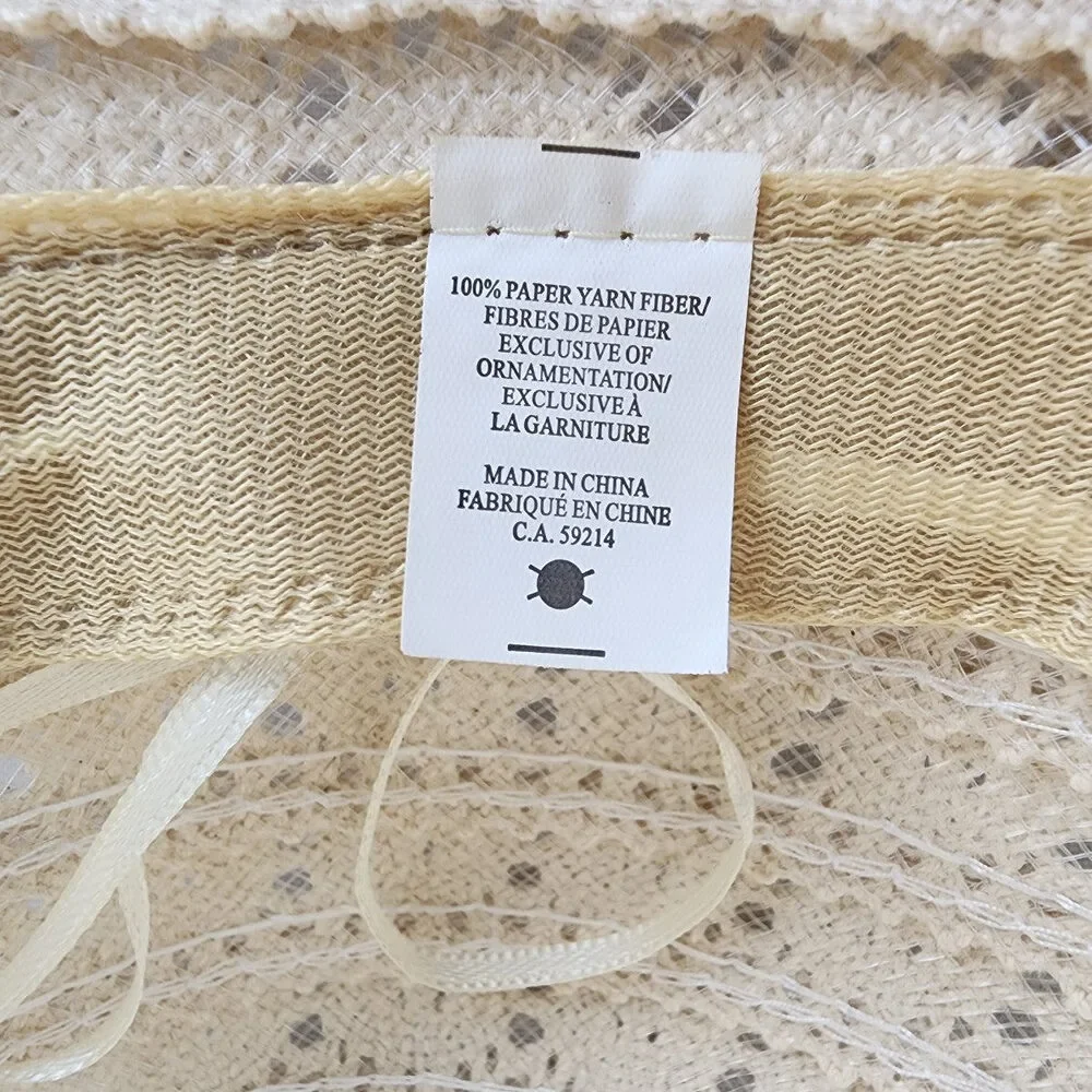 Cream Woven Rope Detail Sun Hat - Picture 7 of 7
